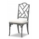 Chinoise Side Chair Slate Grey RO curved back rest